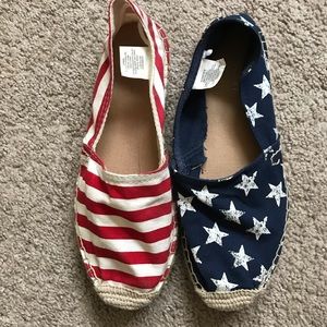 Old navy Stars and Stripes flat espadrilles size 6